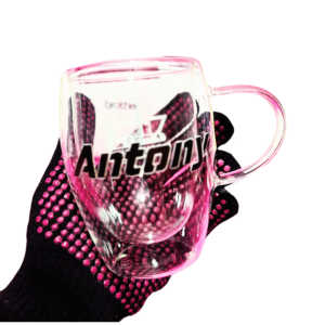 Taza de vidrio con UV DTF