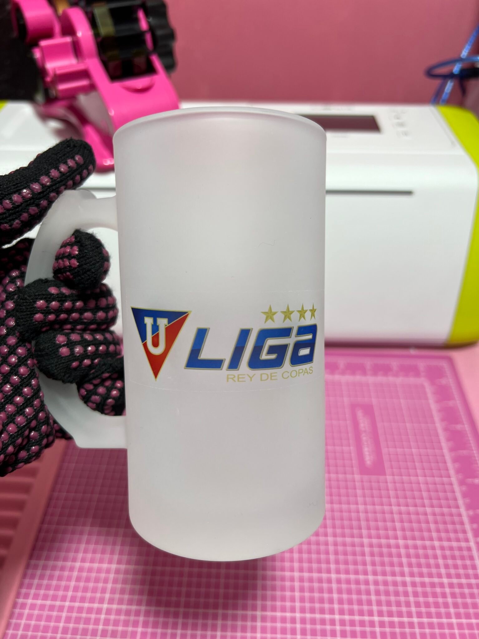 Vaso cervecero con diseño sublimado