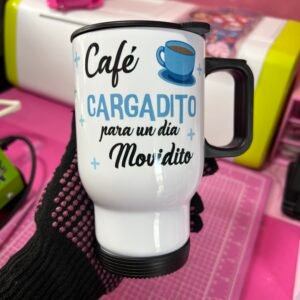 Termo metálico de 16 onzas con diseño sublimado personalizado